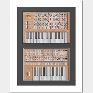 Brown Classic Synthesizer Posters and Art